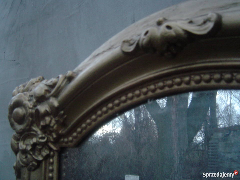 Antyczne duże lustro w zabytkowej ramie Antyki Wrocław sprzedam
