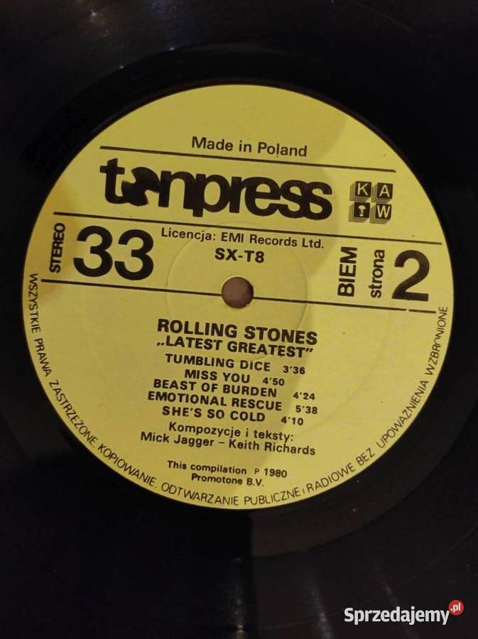 1980 The Rolling Stones Latest Greatest Płyta Kielce sprzedam