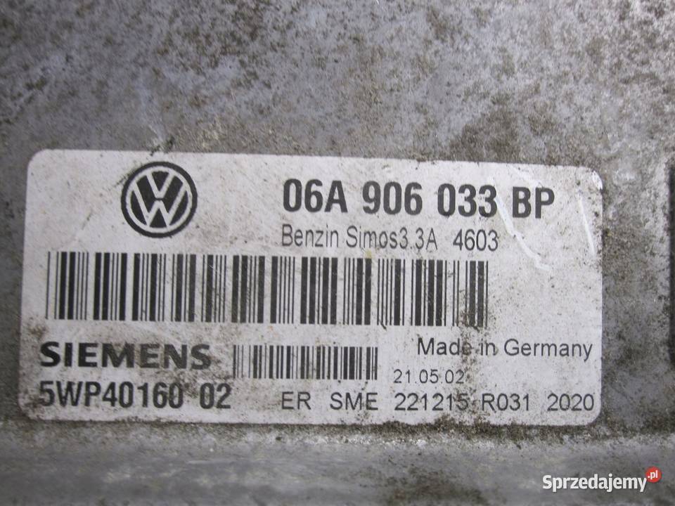 VW BEETLE 16 B komputer sterownik silnika