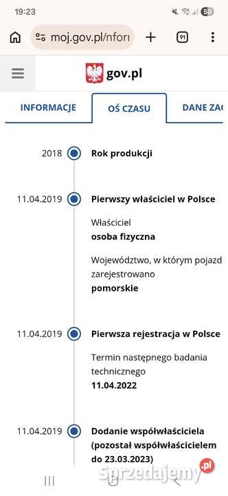 DaciaLogan2019 SalonPolska przeb70 1właściciel tempomat Gdynia
