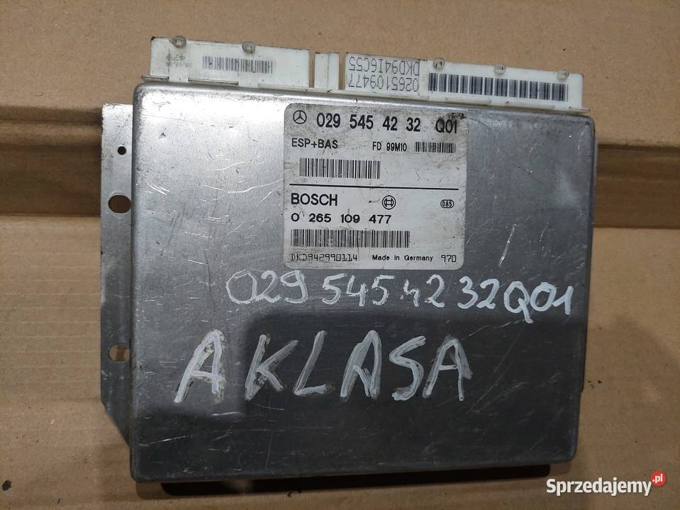 MERCEDES A KLASA komputer sterownik 0295454232 osobowe świętokrzyskie Kielce sprzedam