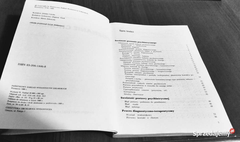 Poznanie chorego Antoni Kępiński 1989 Podręczniki pomorskie Gdańsk