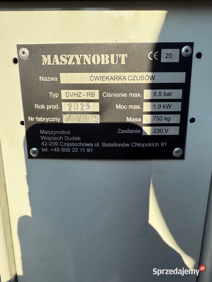USM DVHZ RB CE Ćwiekarka czubów czubków maszyny Łaskarzew