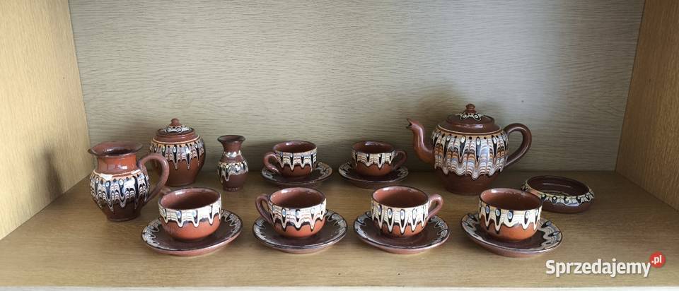 Komplet kawowy nowy wielokolorowy Pabianice