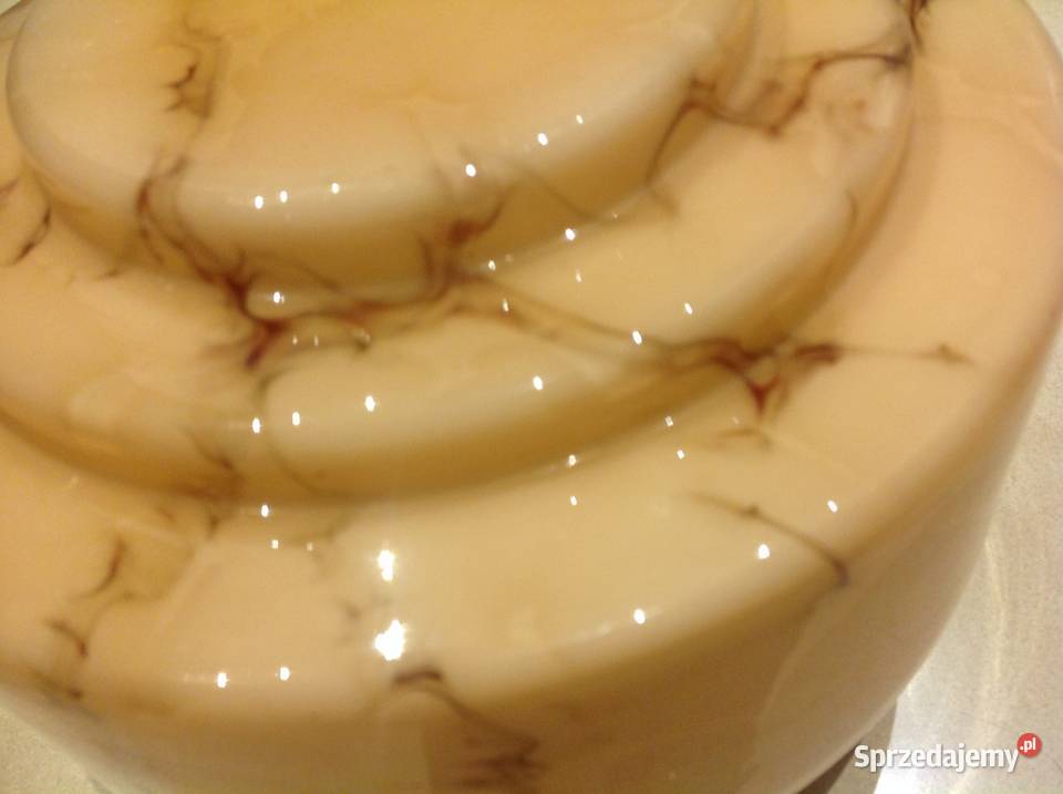 Stary Klosz Szklany Marmurkowy Art Deco Nowa Sól