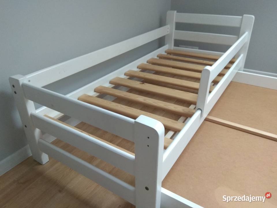 Łóżko drewniane 160x70 solidne, stabilne, ze stelażem+gratis