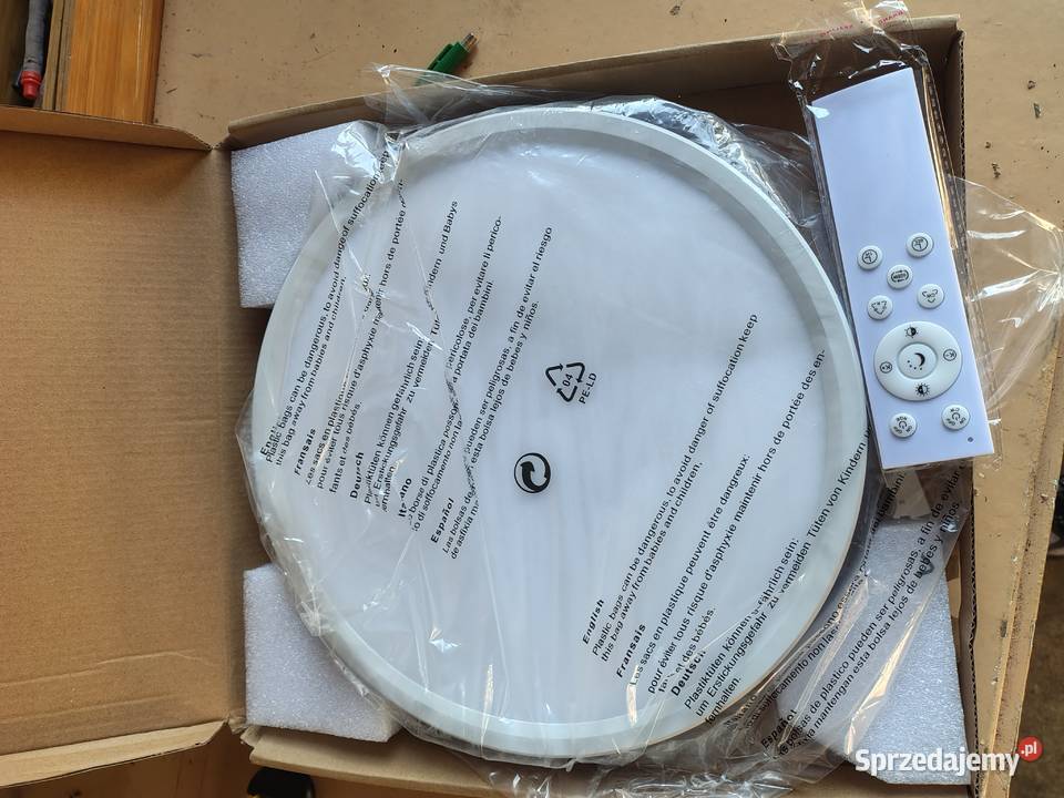 Slochi Lampa sufitowa LED 24W plafon z pilotem Plafony śląskie