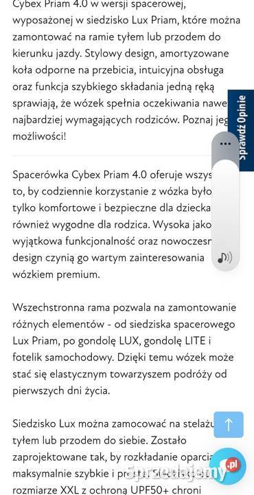 Wózek spacerowy Cybex Priam z nakładką Kielce