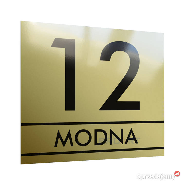 METALOWA tabliczka adresowa numer domu dom 25x20 Warszawa
