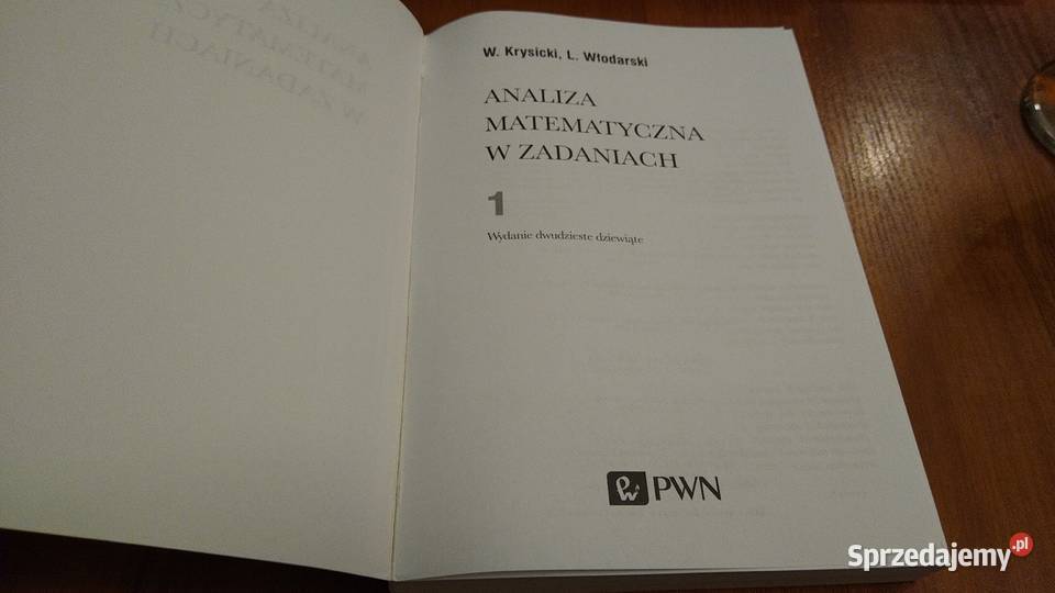 Analiza matematyczna w zadaniach 1 W Krysicki L pomorskie Gdańsk
