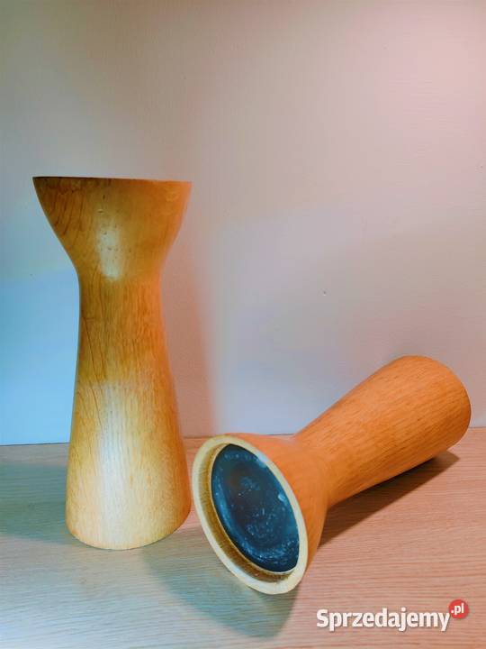 Świeczniki drewno twarde komplet Kalisz