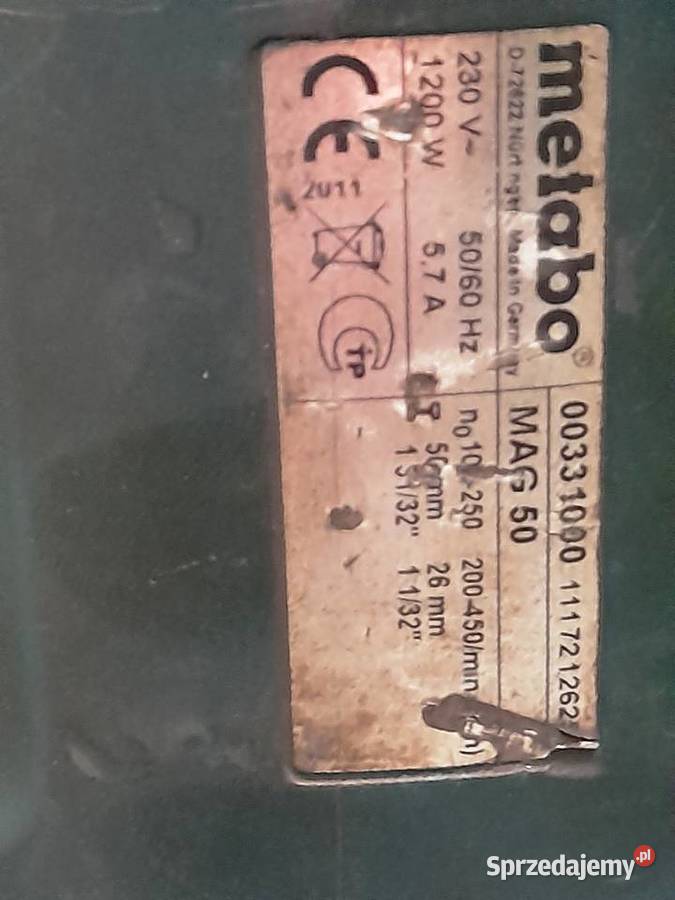 Wiertarka magnetyczna Metabo MAG 50 kujawsko-pomorskie Bydgoszcz