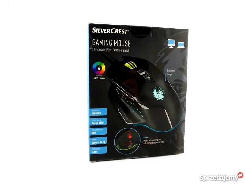 MYSZKA GAMINGOWA SILVERCREST 4000DPI dolnośląskie Strzelin