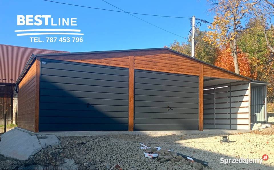 Garaż blaszany Premium 6x6 wiata garażowa