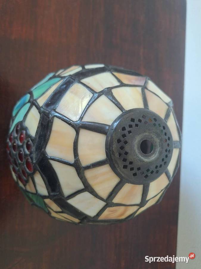 Lampa witrażowa stojąca nocna biurkowa styl pomorskie Gdańsk
