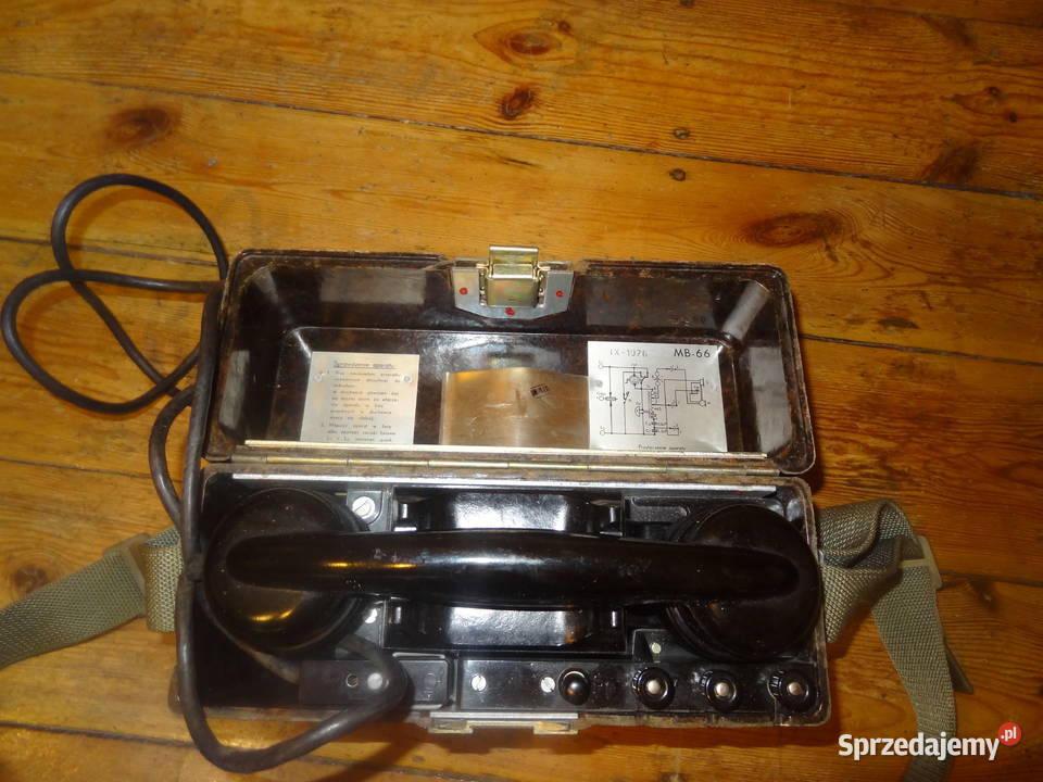 Stary Telefon wojskowy polowy MB66 LWP Zabytek