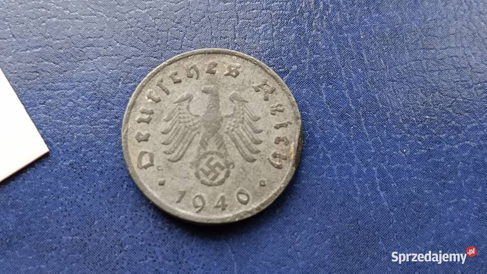 Stare monety 10 pfennig 1940 G Niemcy Numizmatyka Lesko