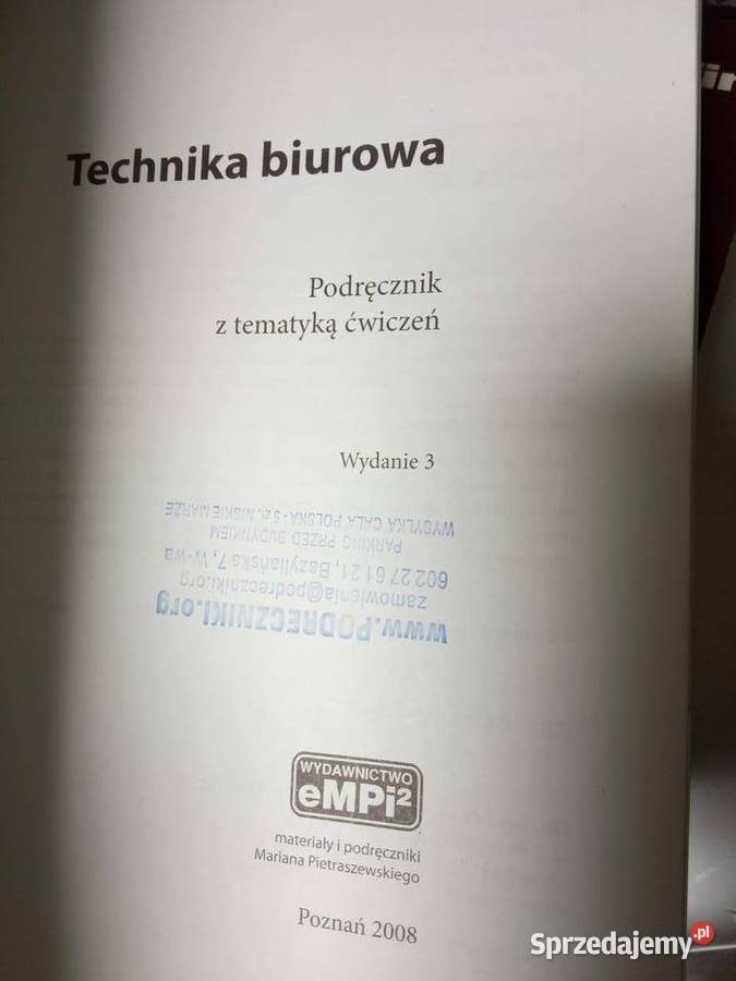 Technika Biurowa Antykwariat Księgarnia Książki Używane Warszawa Sprzedajemypl 7463