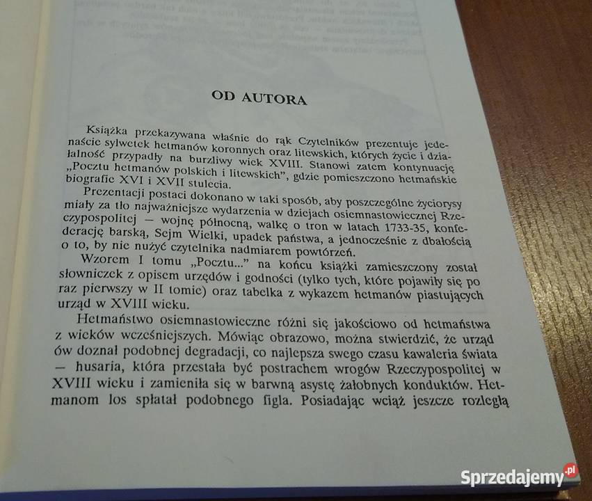 Poczet hetmanów polskich i litewskich XVIII wiek Książki naukowe i popularnonaukowe Gdańsk