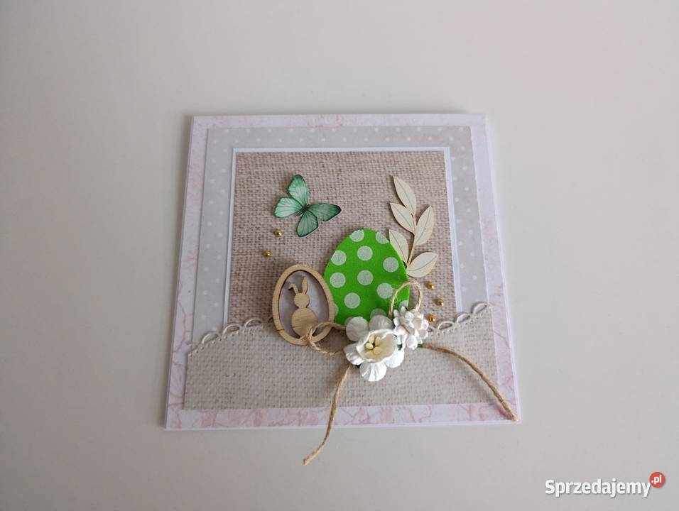 Kartka ręcznie robiona Świąteczna Wielkanoc 2 łódzkie