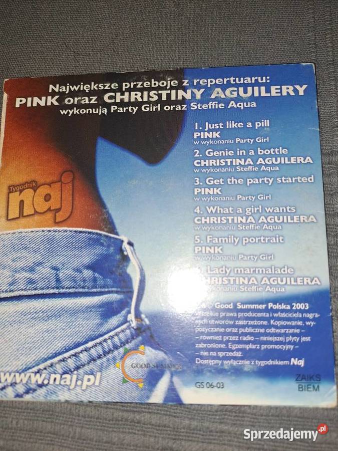 Płyta pink i Aguilera Wrocław