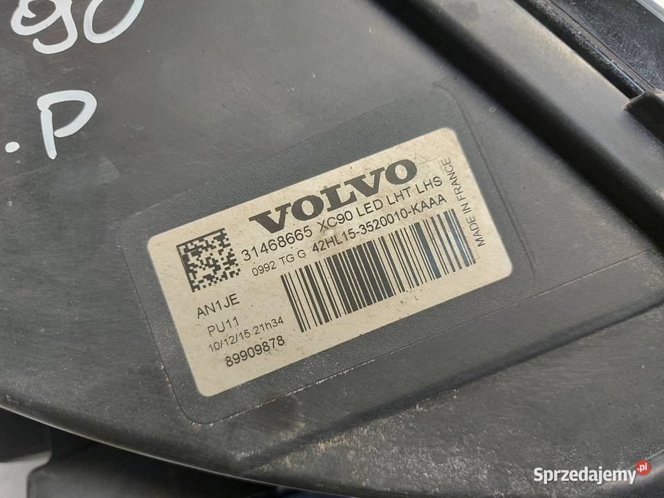 VOLVO XC90 II B5 Lampa LED przód lewa RHD UK sprzedam