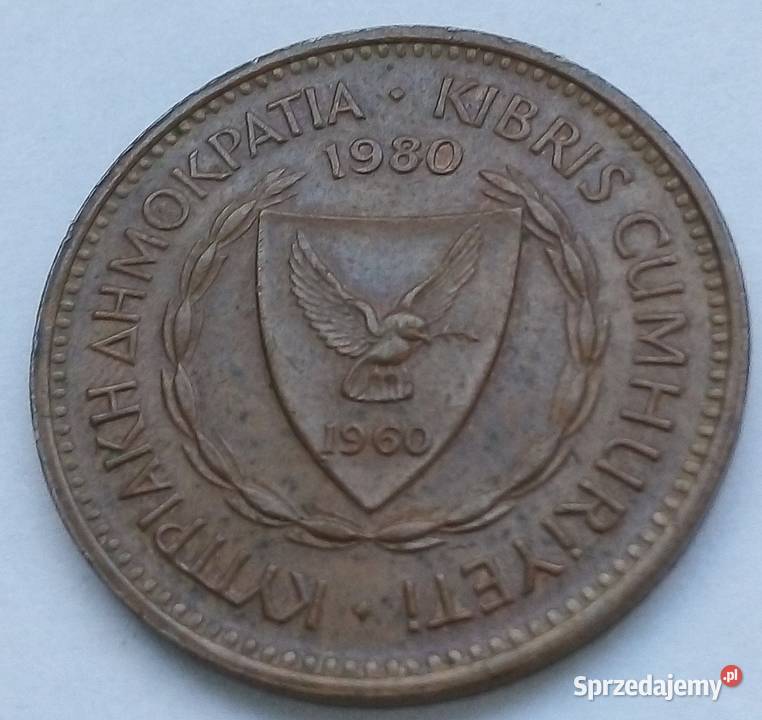 CYPR 5 MILS 1980 rBRĄZ Legionowo