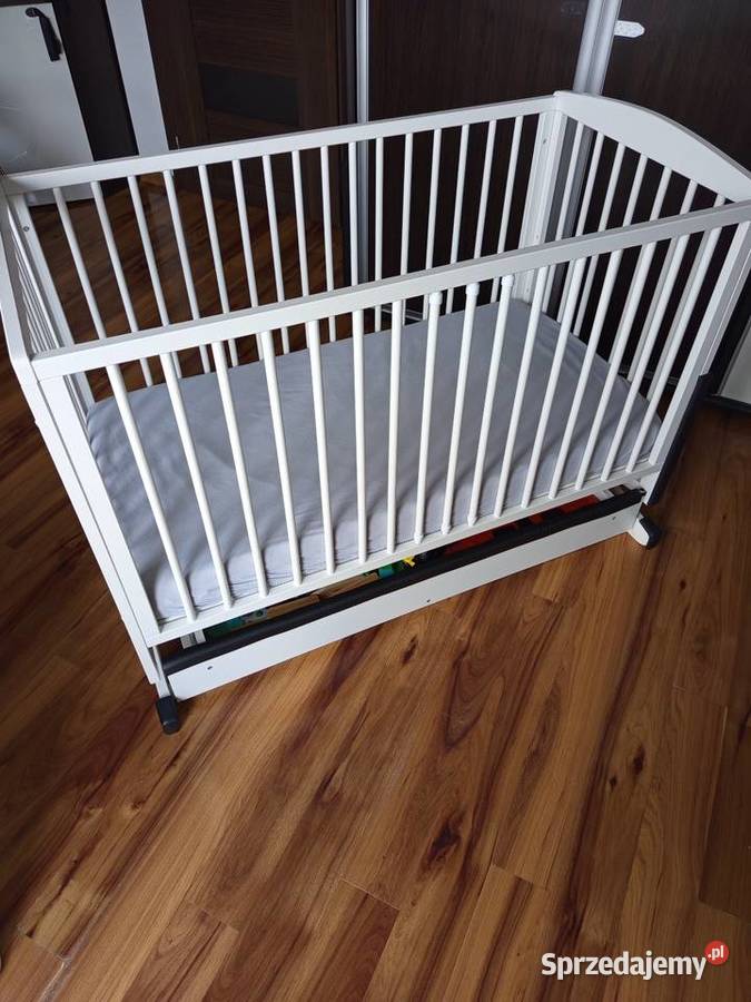 Łóżeczko bujane z szufladą materac Rucken Róża
