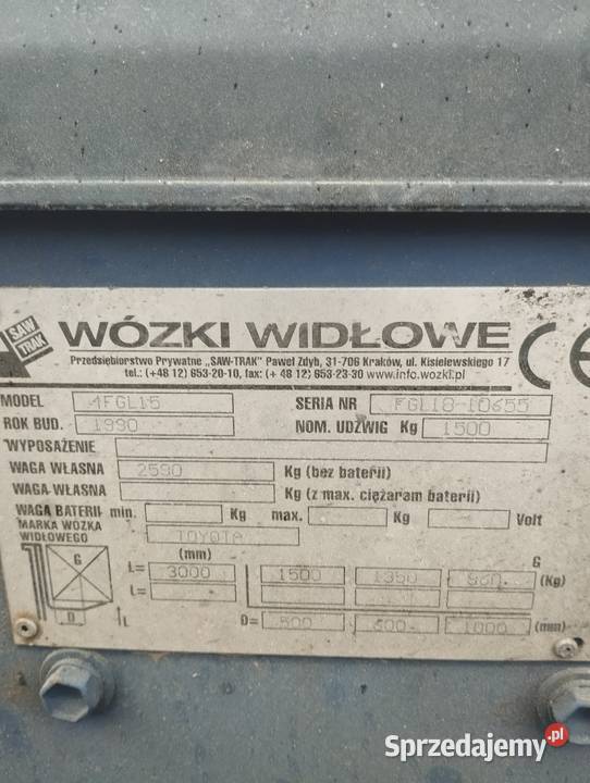 Wózek widłowy Toyota małopolskie Ściborzyce