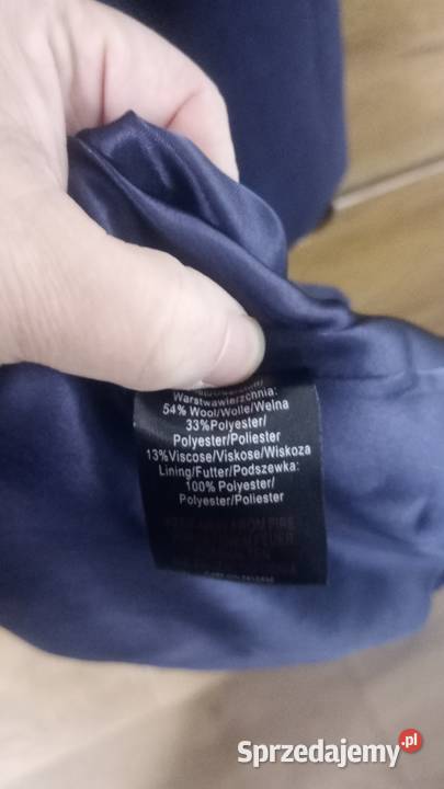 Krótki płaszcz old money granatowy Inny wzór Białystok