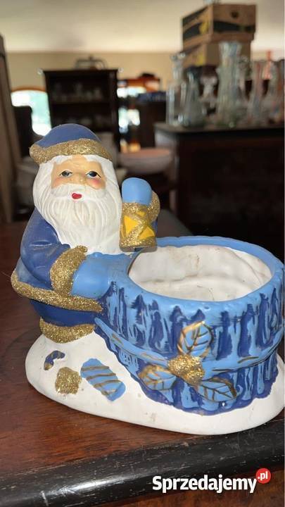 Figurka Mikołaja z pieskiem 45 Wys 12 Podstawa o Gdańsk