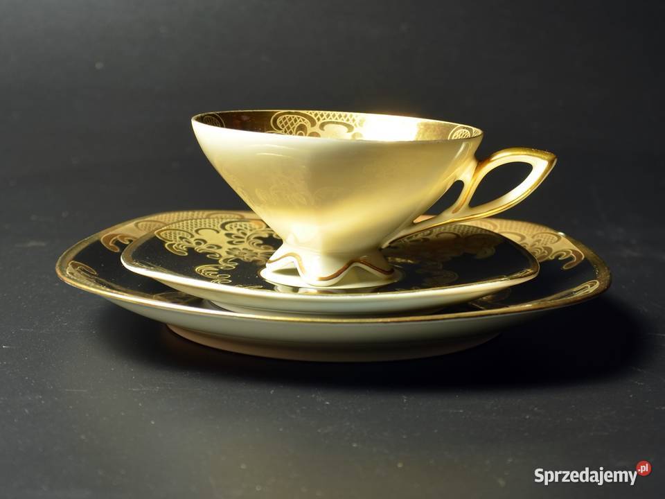 Czarne Trio w Stylu Art Deco Rudolf Wachter dolnośląskie Legnica