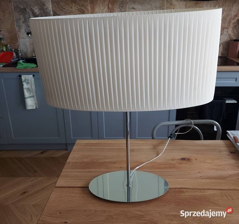 Lampa stołowa klosz w plisy kremowaecru Gdynia