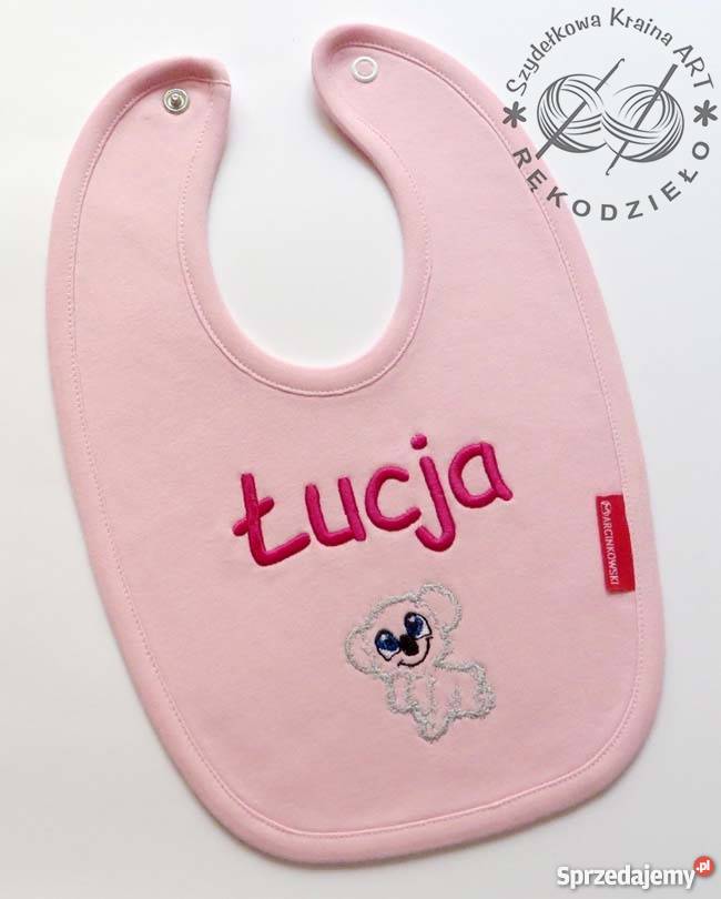 ŚLINIAK Z HAFTEM imię dziecka PREZENT na Akcesoria sprzedam