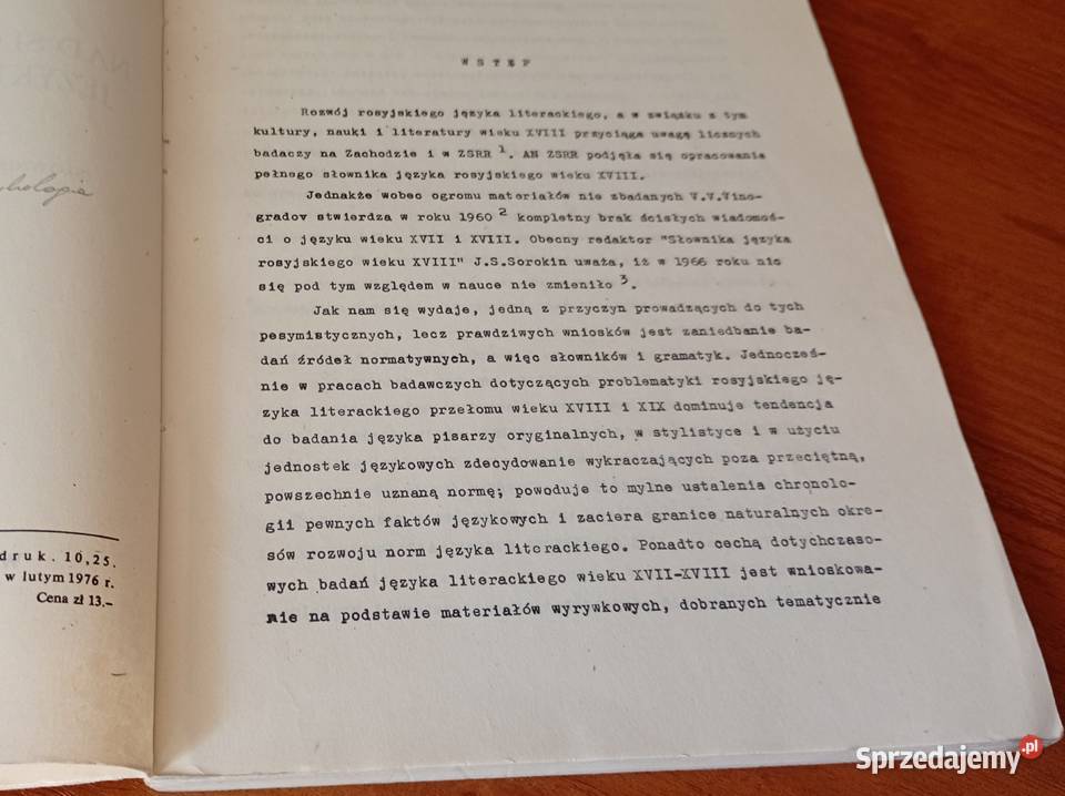 Studia słownictwem w rosyjskim języku literackim Gdańsk sprzedam