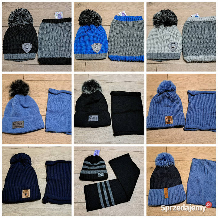 Hurt wyprzedaż czapek kominów rękawiczek 012lat Złotniki Kujawskie