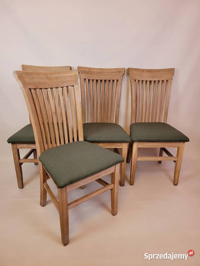 Komplet dębowych krzeseł do jadalni 4 Białogard