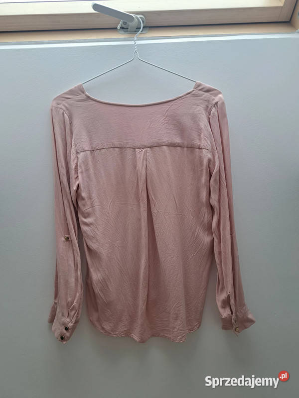 Pudroworóżowa bluzka Sinsay długi rękaw pomorskie Trąbki Wielkie