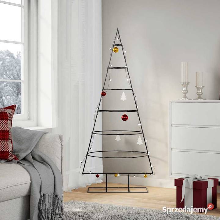 vidaXL Metalowa choinka świąteczna do dekoracji Boże Narodzenie mazowieckie