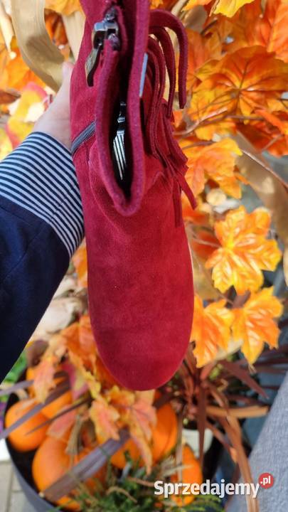 rozmiar 38 bordowe skórzane SKLEP paragon Moda i Styl Gdynia