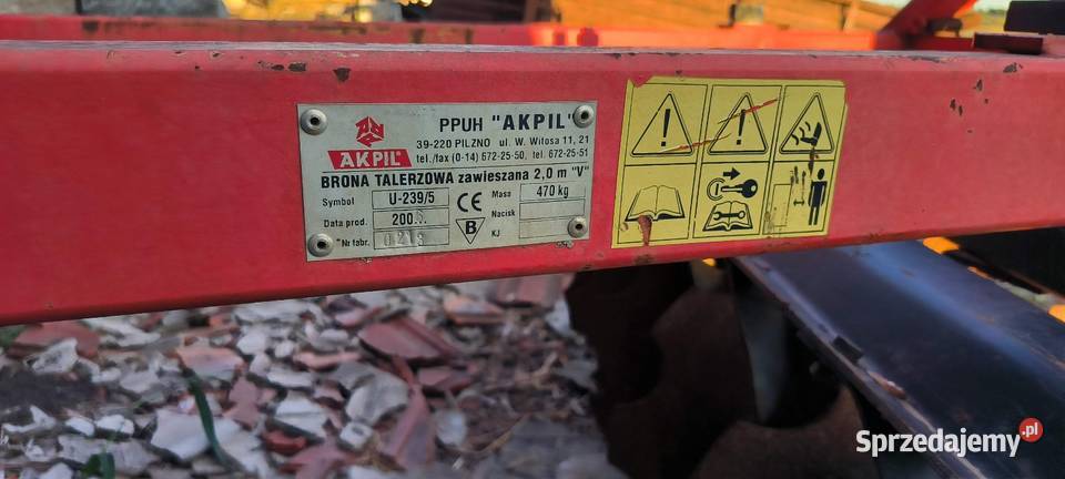 Brona talerzowa Akpil 2m