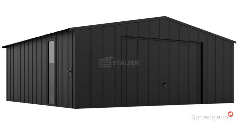 Garaż blaszany 7x6m brama uchylna okno drzwi 42m2 Oświęcim