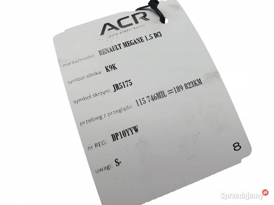 ROZRUSZNIK Renault Megane III 15 DCI K9K636 sprzedam