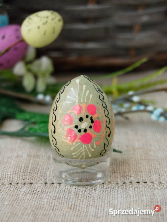 Stara pisanka drewniana malowana Ukraina 45 Lublin sprzedam