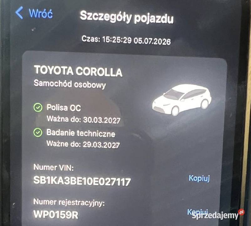 Na sprzedaż Corolla XII 2022 Płock sprzedam