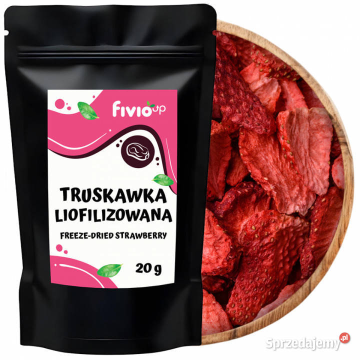 fivio Truskawka liofilizowana 20g fivio Up Bakalie, orzechy Brzozów