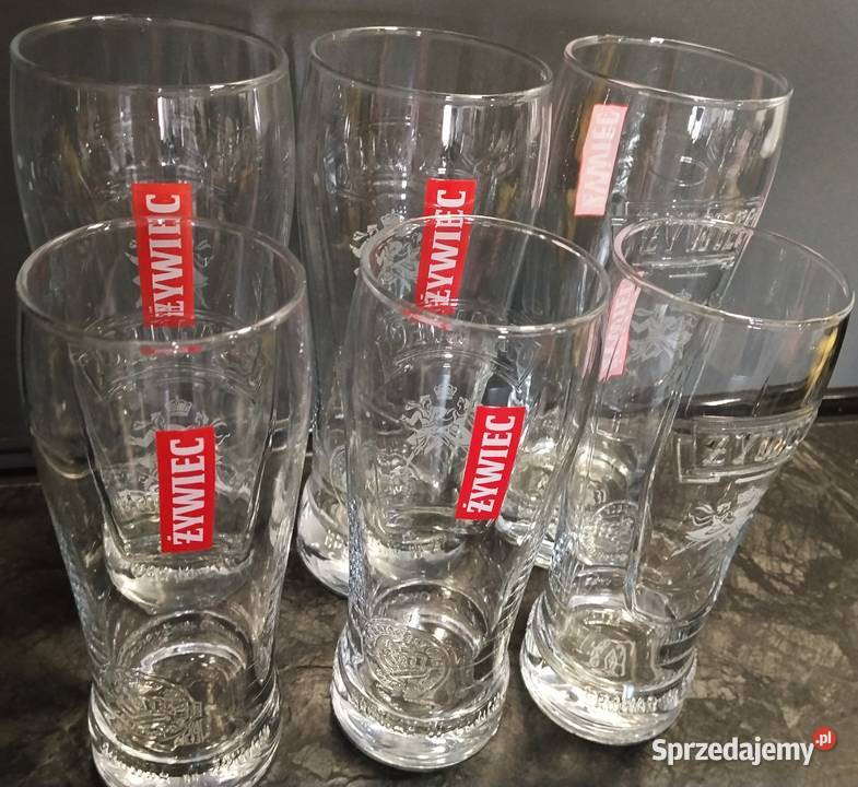 ŻYWIEC szklanki do piwa 6 NOWE Porcelana i szkło sprzedam