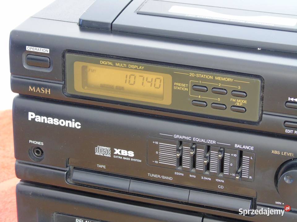 Wieża Panasonic CD Radio magnetofony mocna Wieże i miniwieże Jasło sprzedam