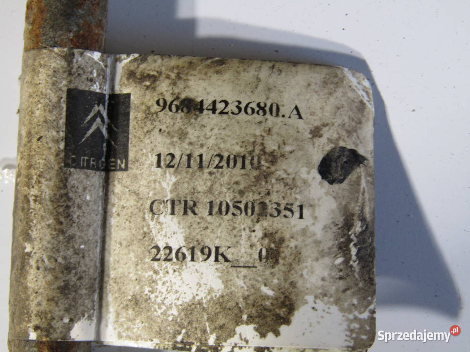PRZEWÓD ZASILAJĄCYOLEJOWY CITROEN C5 III X7 LIFT Rok produkcji 2012 Mysłaków