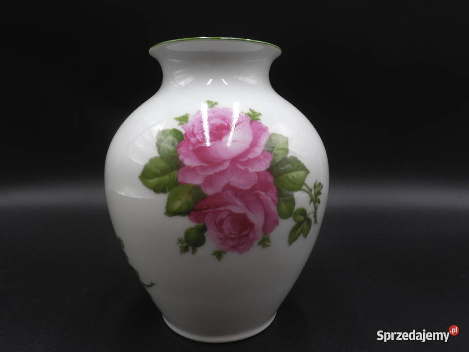 Porcelanowy wazon w róże Thomas Raszków